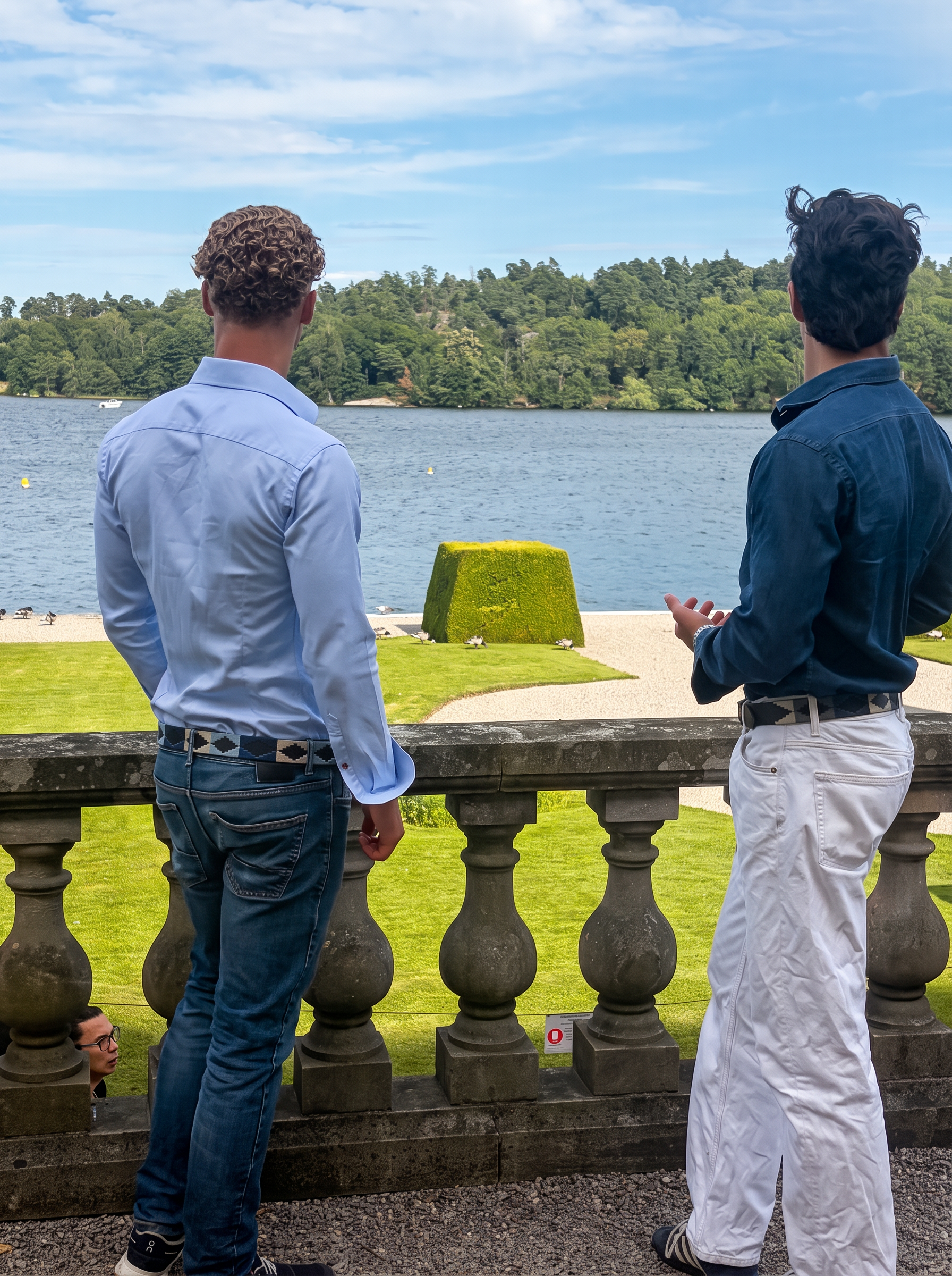 Nordforsstockholm founders wearing handcrafted leather belts in Stockholm